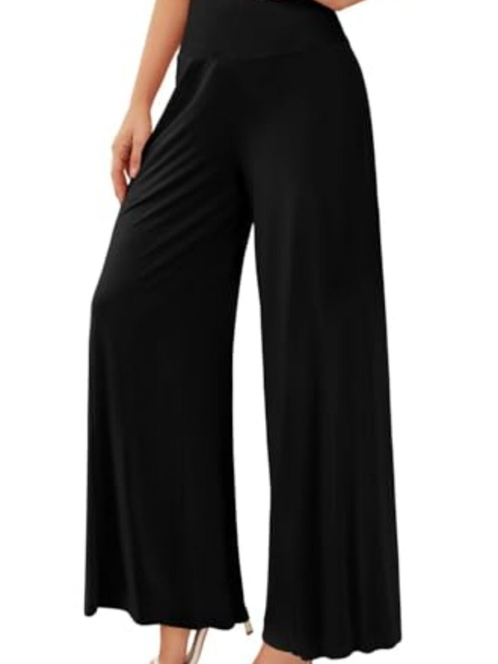 JZC Women's Palazzo Lounge Pants Stretchy Wide Leg Casual Pants Comfy High Waist